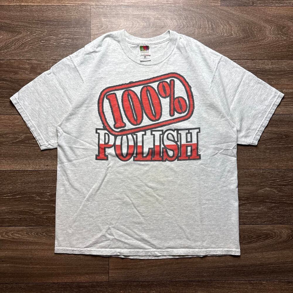 Vintage Grey 1996 ‘100% Polish’ Graphic Tee